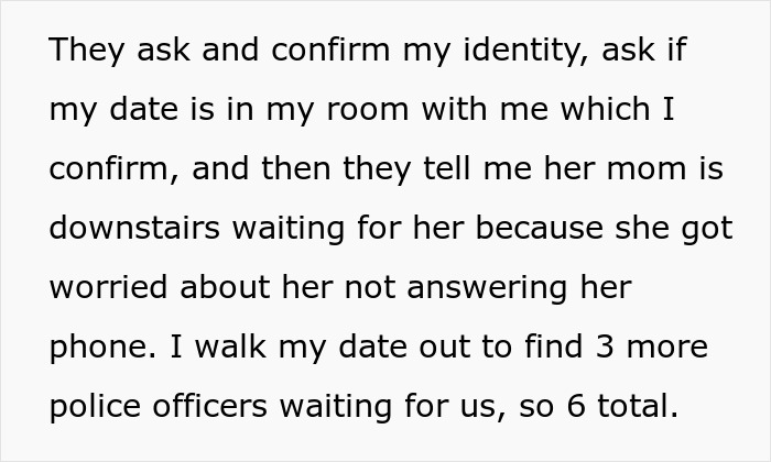 Man Wonders What His Options Are After His Date’s Mom Calls The Cops On Him At 3AM Man Wonders What His Options Are After His Date’s Mom Calls The Cops On Him At 3AM