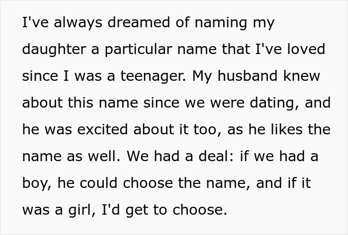 Man Sides With His Mom Instead Of Wife On Their Daughter’s Future Name, Wife Won’t Stand For It Man Sides With His Mom Instead Of Wife On Their Daughter’s Future Name, Wife Won’t Stand For It