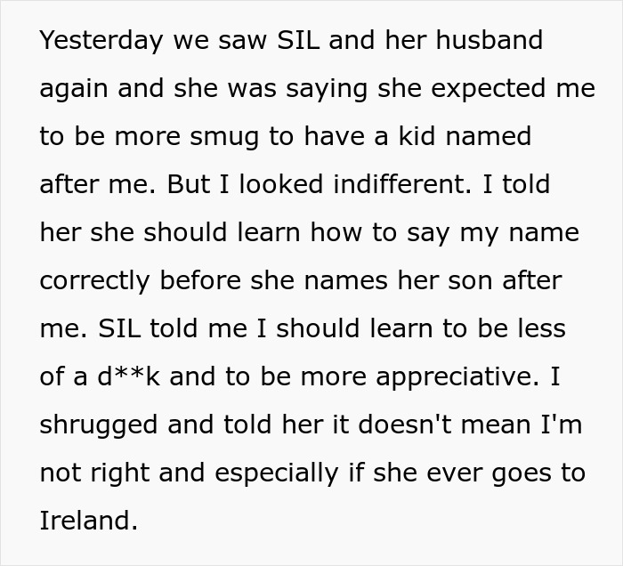 Woman Feels BIL Is Ungrateful When She Wants To Name Baby After Him, He Asks Her To Say It Right Woman Feels BIL Is Ungrateful When She Wants To Name Baby After Him, He Asks Her To Say It Right