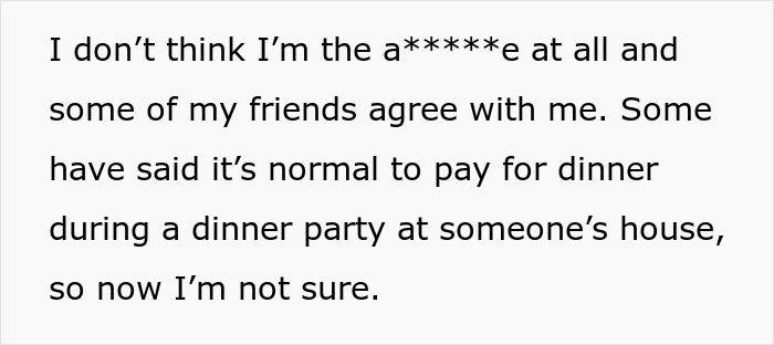 Unexpected Dinner Party Charge Leaves Guests Outraged: “I Didn’t Do This For Free” Unexpected Dinner Party Charge Leaves Guests Outraged: “I Didn’t Do This For Free”