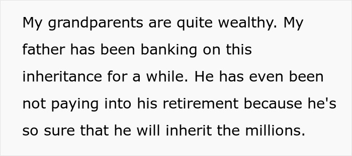 Guy Expects To Get Parents' Fortune, His Child Is In Two Minds To Tell Him He Won't Get Anything Guy Expects To Get Parents' Fortune, His Child Is In Two Minds To Tell Him He Won't Get Anything