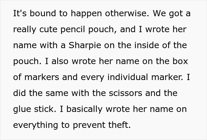 “I Basically Wrote Her Name On Everything To Prevent Theft”: Daughter Shamed, Mom Calls Teacher “I Basically Wrote Her Name On Everything To Prevent Theft”: Daughter Shamed, Mom Calls Teacher