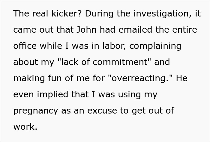 Woman Reports Boss To HR After He Forces Her To Go To Meeting During Labor, Coworkers Hate Her Woman Reports Boss To HR After He Forces Her To Go To Meeting During Labor, Coworkers Hate Her