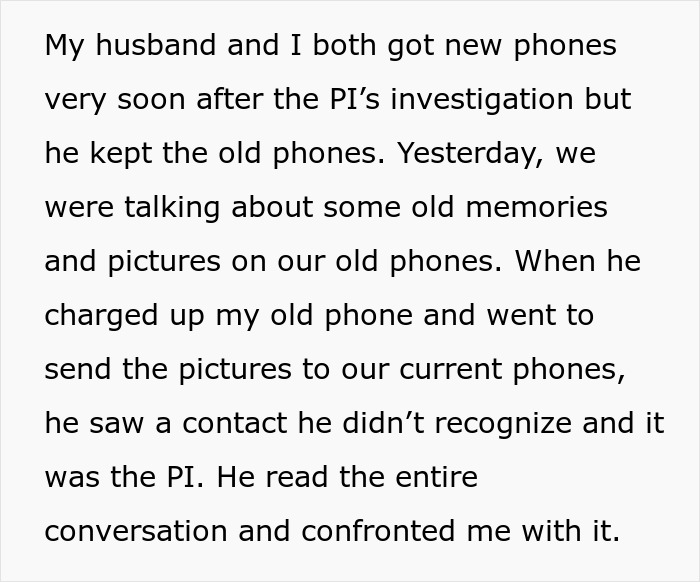 Friend Falsely Convinces Woman Her Husband Is Cheating, She Hires A PI And Lives To Regret It Friend Falsely Convinces Woman Her Husband Is Cheating, She Hires A PI And Lives To Regret It