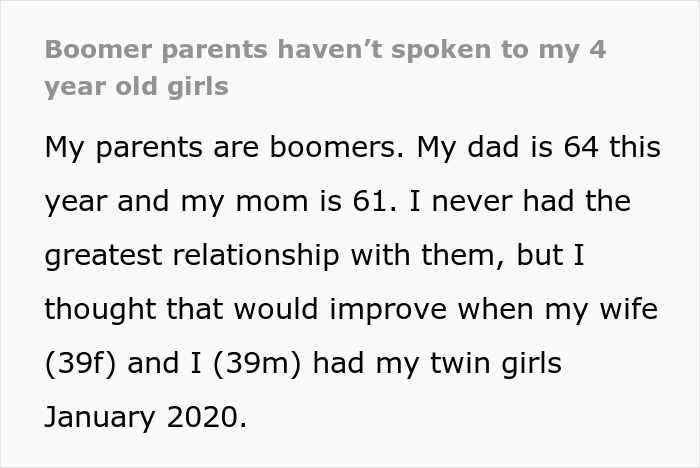 Son Unleashes 4 Years Of Rage On Elderly Parents Who Never Even Spoke To His Twin Daughters Once Son Unleashes 4 Years Of Rage On Elderly Parents Who Never Even Spoke To His Twin Daughters Once