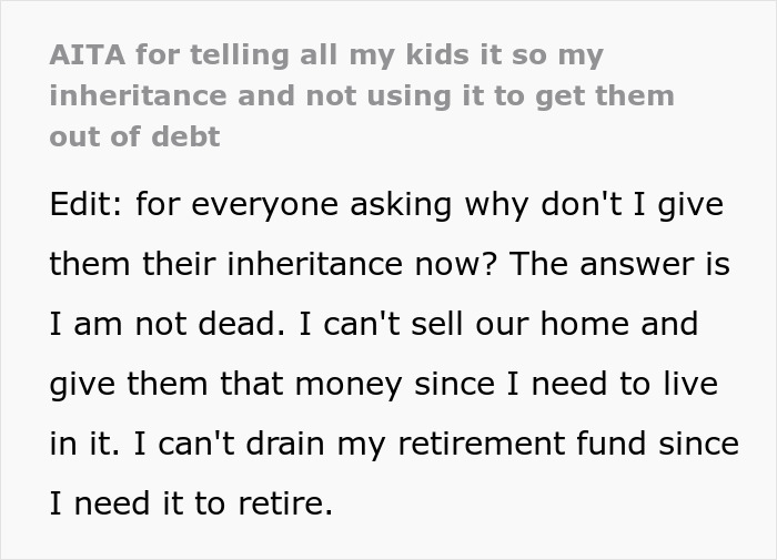 Children Ask Dad To Fund College Debts With Their Grandma's Fortune, Face A Flat-Out No From Him Children Ask Dad To Fund College Debts With Their Grandma's Fortune, Face A Flat-Out No From Him