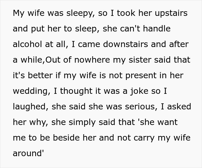 “I Thought It Was A Joke”: Guy Can’t Believe His Family Would Insult Disabled Wife Sleeping Upstairs “I Thought It Was A Joke”: Guy Can’t Believe His Family Would Insult Disabled Wife Sleeping Upstairs