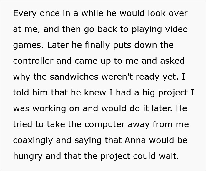 Woman Expected To Drop Work And Make Sandwiches For Husband And Stepkid, Loses It And Bashes Him Woman Expected To Drop Work And Make Sandwiches For Husband And Stepkid, Loses It And Bashes Him