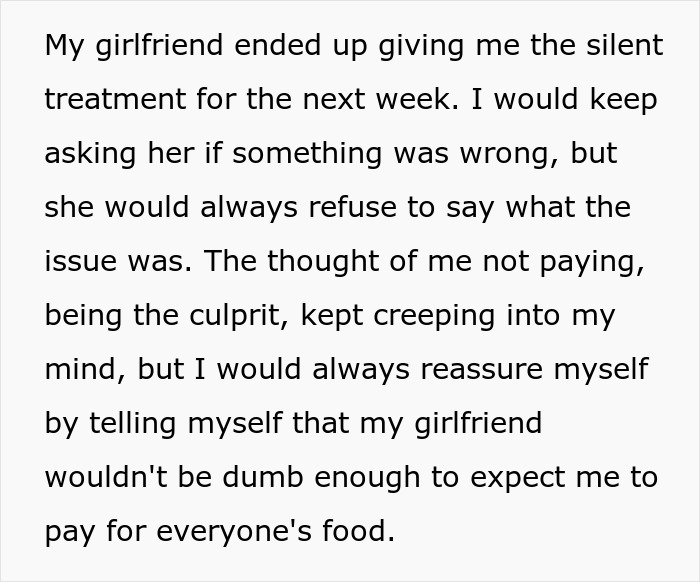 Man Dumps GF After She Expects Him To Foot $1,100 Bill Since He’s “The Man,” Starts To Regret It Man Dumps GF After She Expects Him To Foot $1,100 Bill Since He’s “The Man,” Starts To Regret It