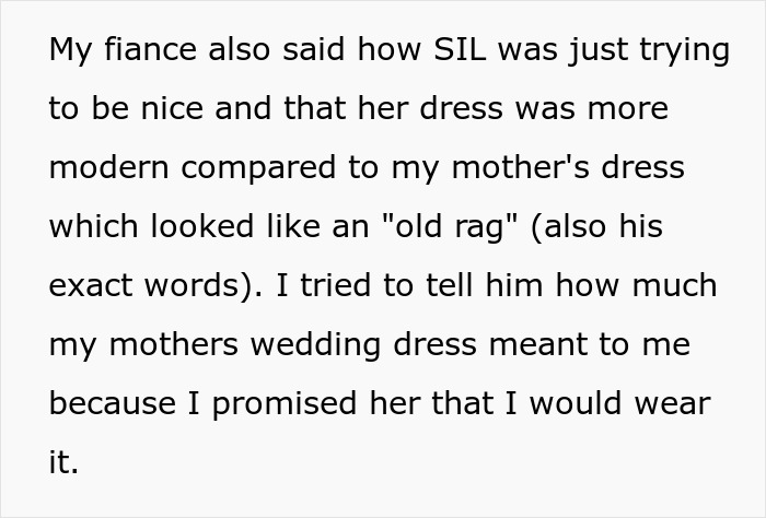 Man Defends Sister After Fiancée Refuses To Wear Her Wedding Dress, Ends Up Single Man Defends Sister After Fiancée Refuses To Wear Her Wedding Dress, Ends Up Single