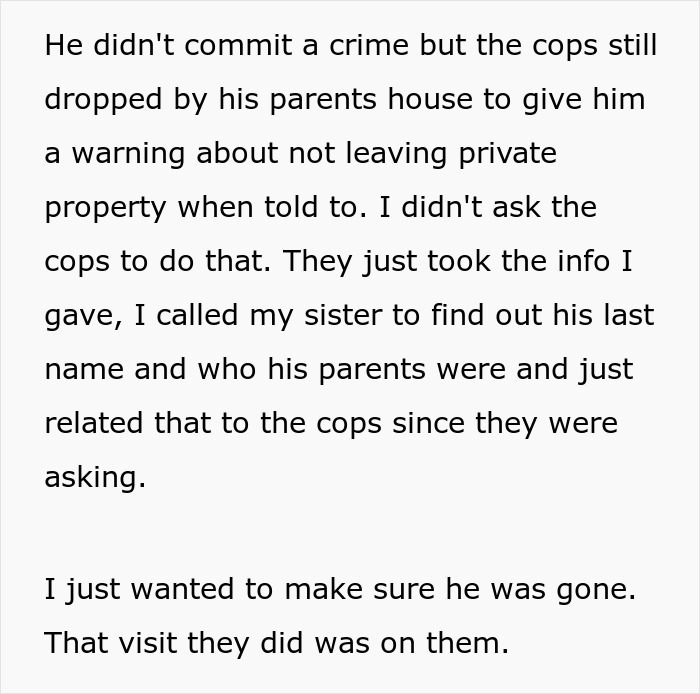 “Am I The Jerk For Calling Cops On A Teenager Who Tracked Down My House And Demanded I Let Him in?” “Am I The Jerk For Calling Cops On A Teenager Who Tracked Down My House And Demanded I Let Him in?”