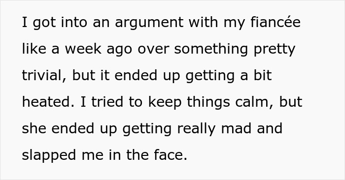 Family And Friends Show No Empathy To Man Who Gets Slapped By Fiancée And Wants To Call Off Wedding Family And Friends Show No Empathy To Man Who Gets Slapped By Fiancée And Wants To Call Off Wedding