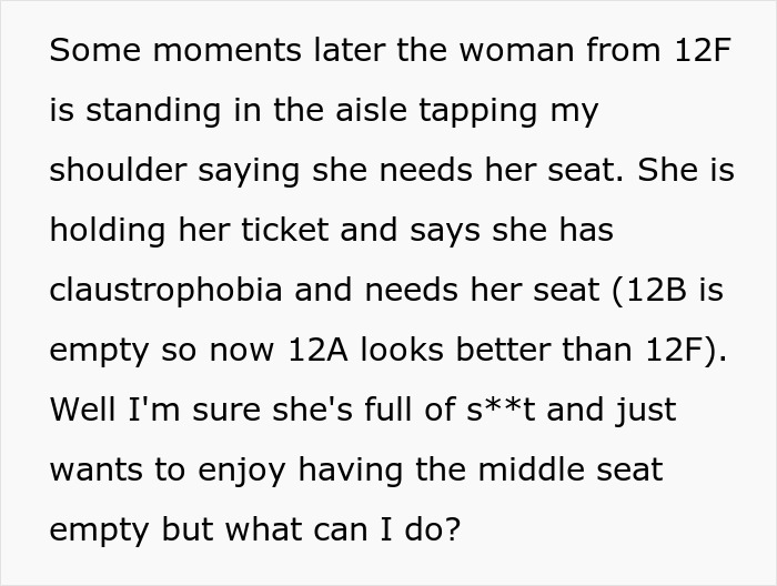 Man Shares Seat-Swap Story That Permanently Changed His Mind On Being Nice And Trading Seats Man Shares Seat-Swap Story That Permanently Changed His Mind On Being Nice And Trading Seats