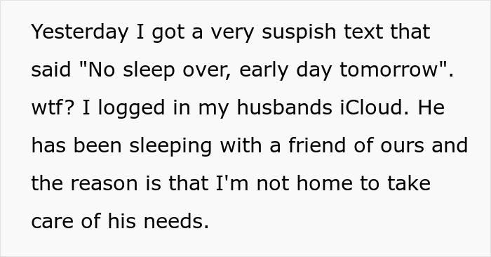 Wife Plans Revenge After She Learns Hubby Is Having An Affair Because He “Has Needs” Wife Plans Revenge After She Learns Hubby Is Having An Affair Because He “Has Needs”