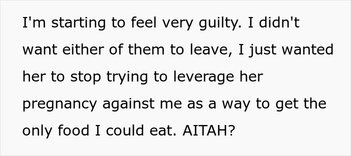 Man Called Selfish And Heartless For Not Sharing Half Of His Food With A Pregnant Woman Man Called Selfish And Heartless For Not Sharing Half Of His Food With A Pregnant Woman