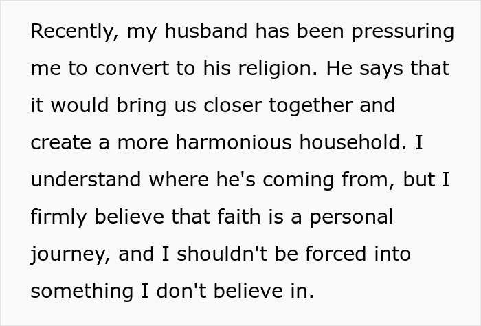 Woman Agrees To Convert If Husband Agrees To Actually Be A Good Christian, Triggers Him Woman Agrees To Convert If Husband Agrees To Actually Be A Good Christian, Triggers Him