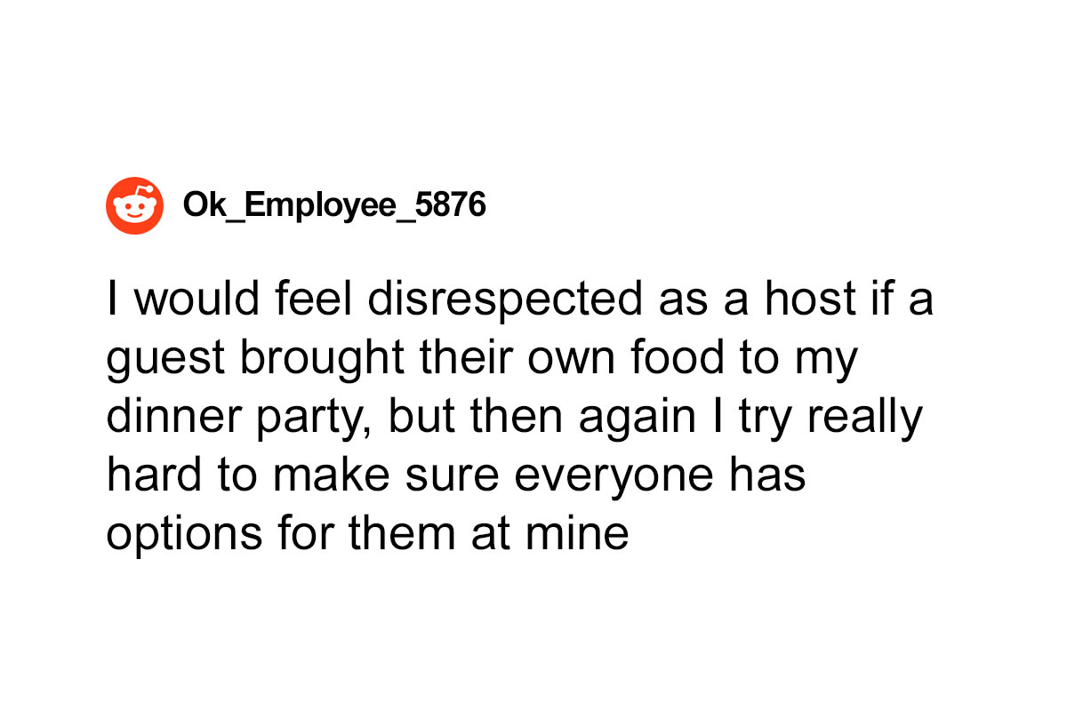 Allergic Person Receives Menu For InLaw Dinner Party, Takes