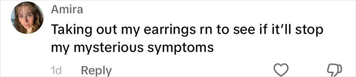 Woman Realizes She’s Been “Accidentally Poisoning” Herself For Months After Removing Earrings Woman Realizes She’s Been “Accidentally Poisoning” Herself For Months After Removing Earrings