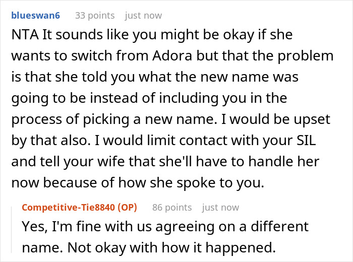 Man Sparks Family Feud By Rejecting SIL's Timeless Baby Name Idea For His Own Daughter Man Sparks Family Feud By Rejecting SIL's Timeless Baby Name Idea For His Own Daughter