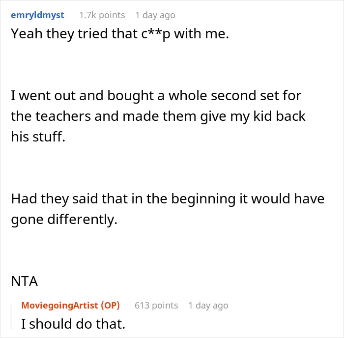 “I Basically Wrote Her Name On Everything To Prevent Theft”: Daughter Shamed, Mom Calls Teacher “I Basically Wrote Her Name On Everything To Prevent Theft”: Daughter Shamed, Mom Calls Teacher