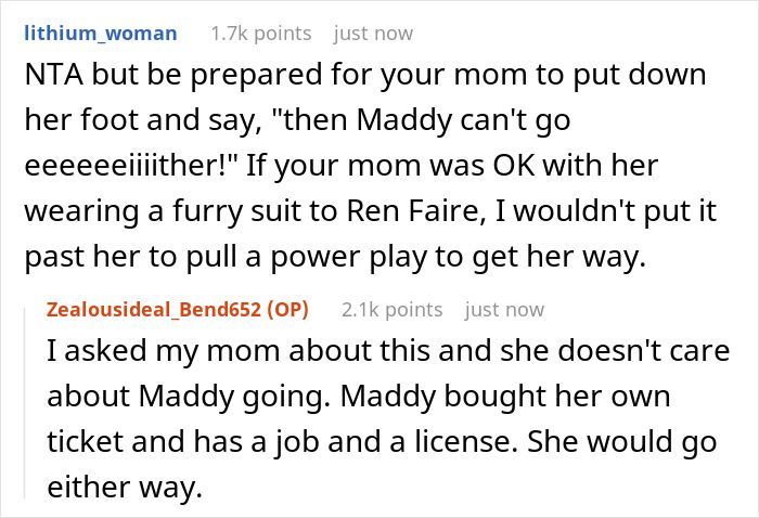 25YO Refuses To Take 12YO Sister To Renaissance Fair Because She Insists On Wearing Furry Outfit 25YO Refuses To Take 12YO Sister To Renaissance Fair Because She Insists On Wearing Furry Outfit