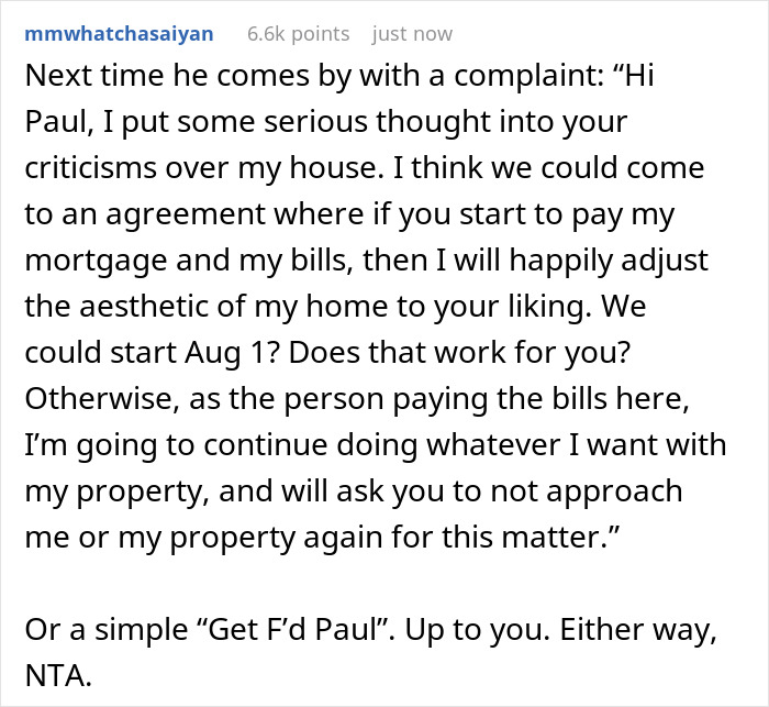 Homeowner Is Sick Of Neighbor's Complaints About Their Bright Color House, Tells Him To Get A Life Homeowner Is Sick Of Neighbor's Complaints About Their Bright Color House, Tells Him To Get A Life
