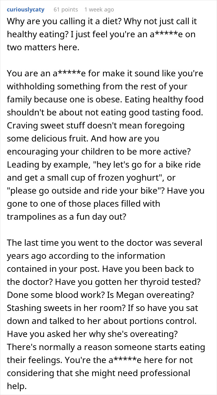 Parent Denies Punishing Their Skinny Twin After She Discovers True Motive Behind Family's Diet Shift Parent Denies Punishing Their Skinny Twin After She Discovers True Motive Behind Family's Diet Shift