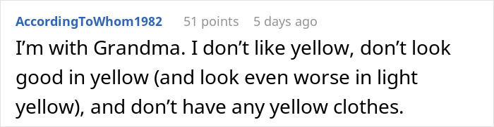 “Don’t Like Yellow, Sorry”: Grandma Pushes Bridezilla Past Her Limit By Refusing Dress Code “Don’t Like Yellow, Sorry”: Grandma Pushes Bridezilla Past Her Limit By Refusing Dress Code