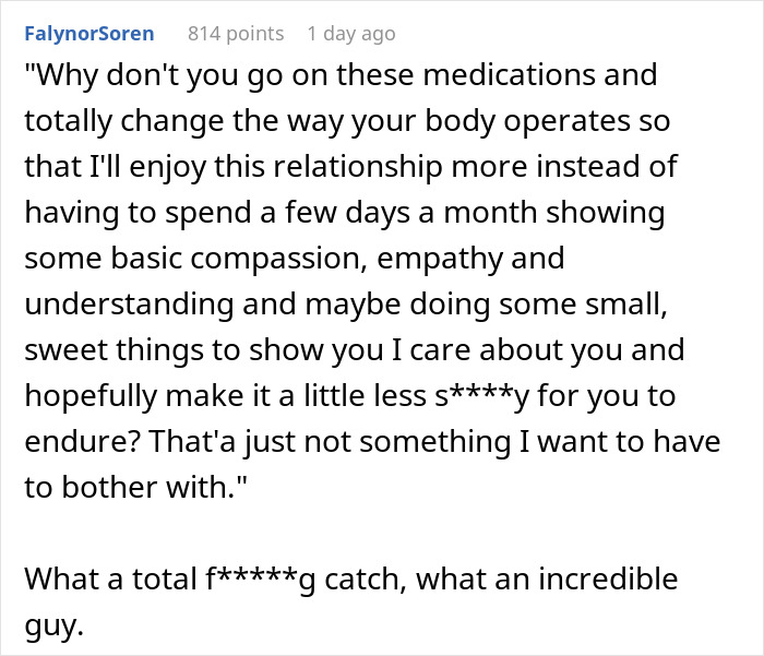 “Good Luck Finding A Girl Who Doesn’t Have A Period”: Woman Dumps BF Over Dumb Stance On Periods “Good Luck Finding A Girl Who Doesn’t Have A Period”: Woman Dumps BF Over Dumb Stance On Periods