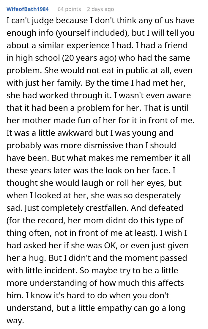 “AITA If I Asked My Daughter’s Deipnophobic Boyfriend Not To Come Over When We Are Eating?” “AITA If I Asked My Daughter’s Deipnophobic Boyfriend Not To Come Over When We Are Eating?”