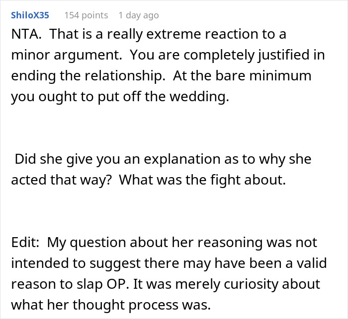 Family And Friends Show No Empathy To Man Who Gets Slapped By Fiancée And Wants To Call Off Wedding Family And Friends Show No Empathy To Man Who Gets Slapped By Fiancée And Wants To Call Off Wedding