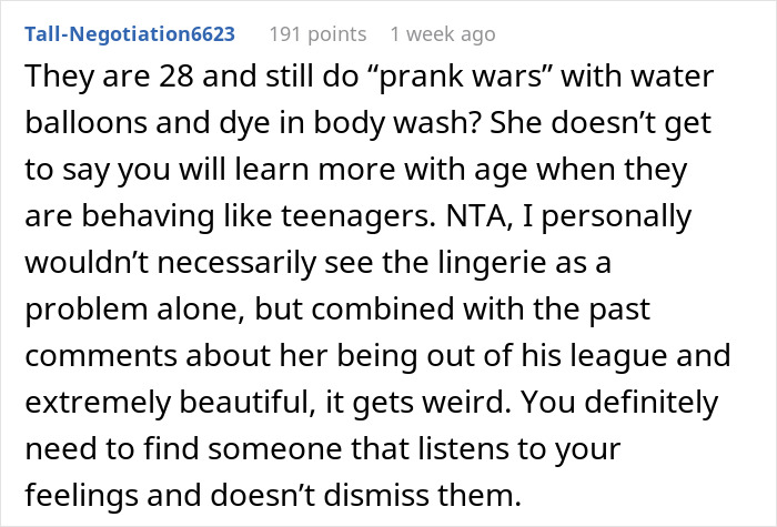 Woman Is Told She’s “Overreacting And Conservative” After Her Reaction To Lingerie Prank Woman Is Told She’s “Overreacting And Conservative” After Her Reaction To Lingerie Prank