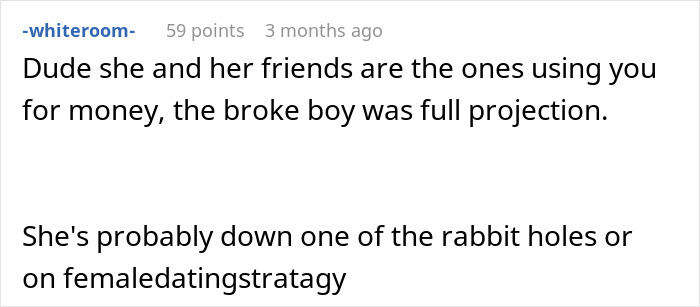 Man Dumps GF After She Expects Him To Foot $1,100 Bill Since He’s “The Man,” Starts To Regret It Man Dumps GF After She Expects Him To Foot $1,100 Bill Since He’s “The Man,” Starts To Regret It