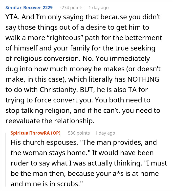 Woman Agrees To Convert If Husband Agrees To Actually Be A Good Christian, Triggers Him Woman Agrees To Convert If Husband Agrees To Actually Be A Good Christian, Triggers Him