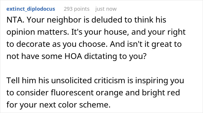 Homeowner Is Sick Of Neighbor's Complaints About Their Bright Color House, Tells Him To Get A Life Homeowner Is Sick Of Neighbor's Complaints About Their Bright Color House, Tells Him To Get A Life