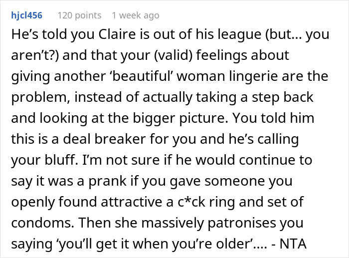 Woman Is Told She’s “Overreacting And Conservative” After Her Reaction To Lingerie Prank Woman Is Told She’s “Overreacting And Conservative” After Her Reaction To Lingerie Prank