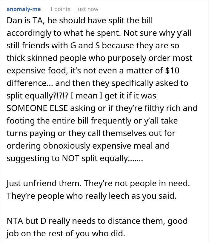Guy Refuses To Split Restaurant Bill With Friends After They Order $200 Meals, Drama Ensues Guy Refuses To Split Restaurant Bill With Friends After They Order $200 Meals, Drama Ensues