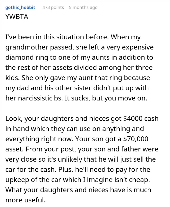 Mom Forces Son To Sell A Car He Inherited From Grandpa To Share With Family, Gets A Reality Check Mom Forces Son To Sell A Car He Inherited From Grandpa To Share With Family, Gets A Reality Check