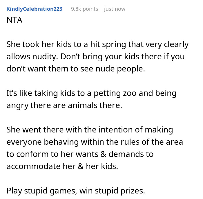 "Nude Hot Spring Guy" Is Shocked After Woman Tells Him To Wear Clothes Because She Brought Her Kids "Nude Hot Spring Guy" Is Shocked After Woman Tells Him To Wear Clothes Because She Brought Her Kids