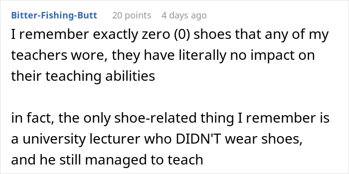 Teacher Banned From Wearing Sneakers Due To Dress Code, Responds With Goth Platform Boots Teacher Banned From Wearing Sneakers Due To Dress Code, Responds With Goth Platform Boots