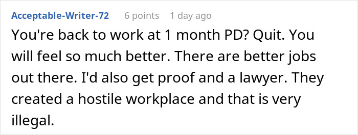 Woman Reports Boss To HR After He Forces Her To Go To Meeting During Labor, Coworkers Hate Her Woman Reports Boss To HR After He Forces Her To Go To Meeting During Labor, Coworkers Hate Her