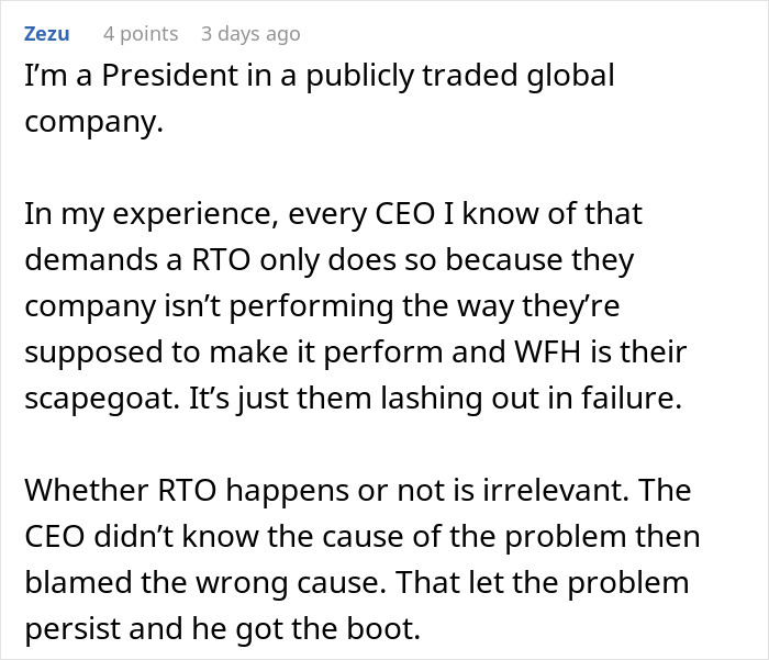 “Lead By Example”: CEO Forced To Backtrack His Return-To-Office Policy After Malicious Compliance “Lead By Example”: CEO Forced To Backtrack His Return-To-Office Policy After Malicious Compliance