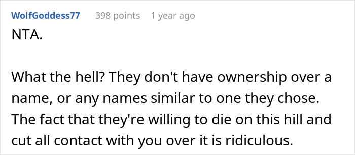 Couple Is Mad That Sis Named Newborn Similar To Their Daughter, She Calls Out Their Double Standards Couple Is Mad That Sis Named Newborn Similar To Their Daughter, She Calls Out Their Double Standards