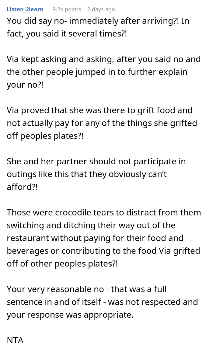 Man Called Selfish And Heartless For Not Sharing Half Of His Food With A Pregnant Woman Man Called Selfish And Heartless For Not Sharing Half Of His Food With A Pregnant Woman
