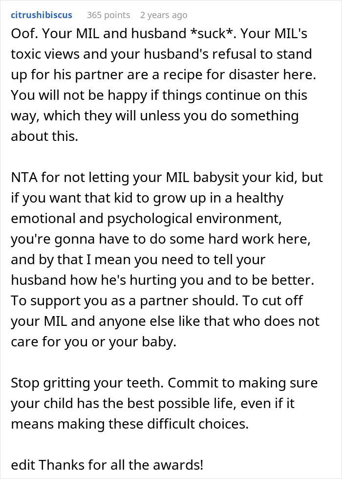 “AITA For Not Letting My MIL Babysit My Daughter?” “AITA For Not Letting My MIL Babysit My Daughter?”
