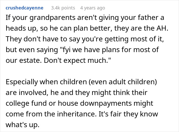 Guy Expects To Get Parents' Fortune, His Child Is In Two Minds To Tell Him He Won't Get Anything Guy Expects To Get Parents' Fortune, His Child Is In Two Minds To Tell Him He Won't Get Anything