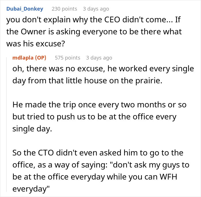 “Lead By Example”: CEO Forced To Backtrack His Return-To-Office Policy After Malicious Compliance “Lead By Example”: CEO Forced To Backtrack His Return-To-Office Policy After Malicious Compliance