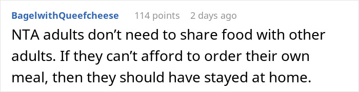 Man Called Selfish And Heartless For Not Sharing Half Of His Food With A Pregnant Woman Man Called Selfish And Heartless For Not Sharing Half Of His Food With A Pregnant Woman