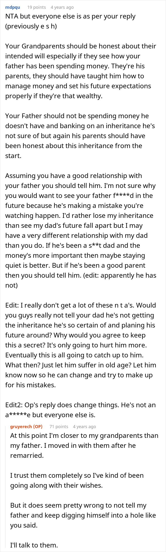Guy Expects To Get Parents' Fortune, His Child Is In Two Minds To Tell Him He Won't Get Anything Guy Expects To Get Parents' Fortune, His Child Is In Two Minds To Tell Him He Won't Get Anything