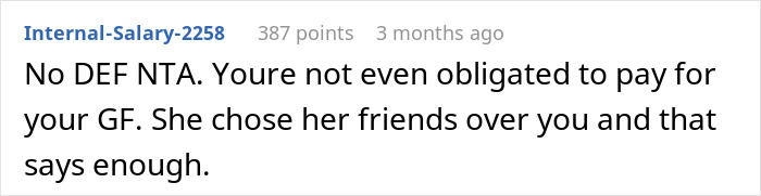 Man Dumps GF After She Expects Him To Foot $1,100 Bill Since He’s “The Man,” Starts To Regret It Man Dumps GF After She Expects Him To Foot $1,100 Bill Since He’s “The Man,” Starts To Regret It
